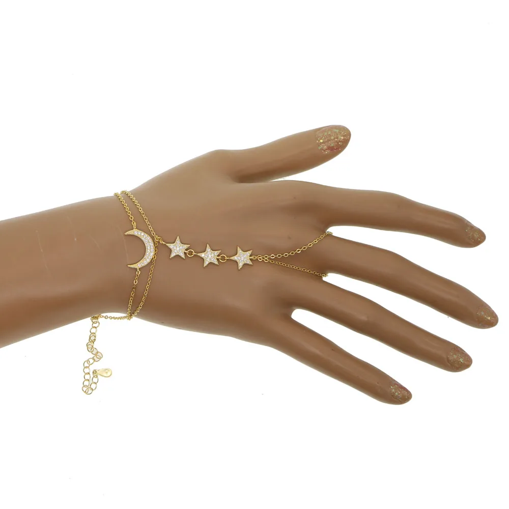 925 real silver Woman 2018 new gold color link chain bezel cz infinity star moon charm hand jewelry slave bracelet jewelry
925 real silver Woman 2018 new gold color link chain bezel cz infinity star moon charm hand jewelry slave bracelet jewelry