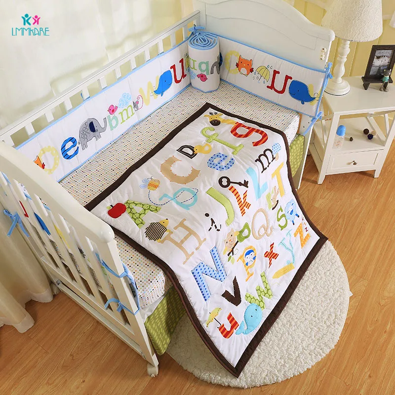 Newborn Baby Cotton Baby Bed Bumpers Cute Cartoon Pattern Printing Baby Boy's Bed Sheet Quilt Bed Skirt Soft Baby Bedding Set
Newborn Baby Cotton Baby Bed Bumpers Cute Cartoon Pattern Printing Baby Boy's Bed Sheet Quilt Bed Skirt Soft Baby Bedding Set