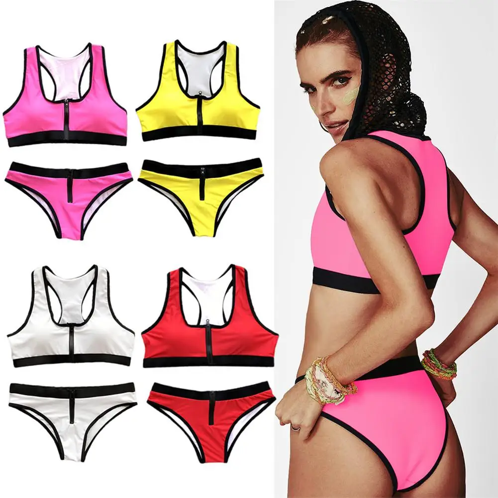 Bikini Up And Down Zipper Sexy Chest Pad Bikini Set Split Swimsuit Hot Sale Beach Swimming Woman Swimwear Bikini 2018
Bikini Up And Down Zipper Sexy Chest Pad Bikini Set Split Swimsuit Hot Sale Beach Swimming Woman Swimwear Bikini 2018