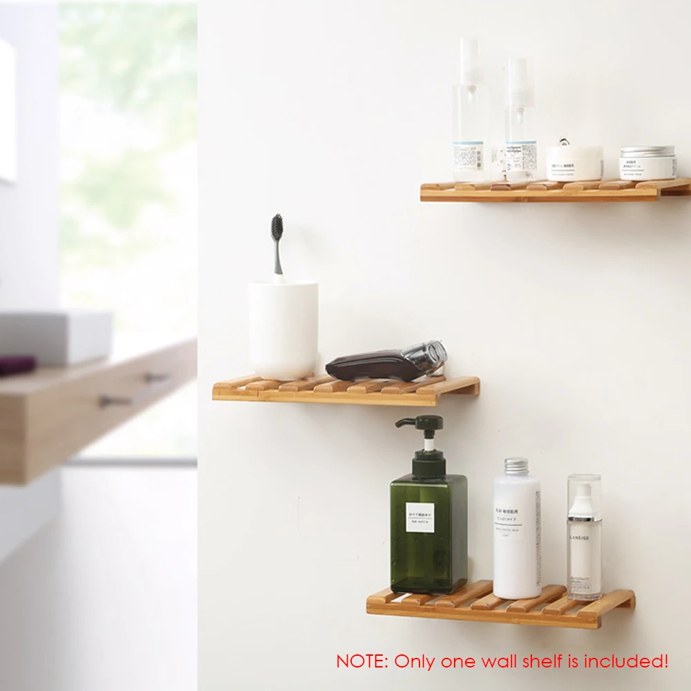 Wall-mounted Storage Rack Natural Bamboo Wood Wall Shelf Useful Floating Shelve For Small Potted Plants Books Home Ornaments
Wall-mounted Storage Rack Natural Bamboo Wood Wall Shelf Useful Floating Shelve For Small Potted Plants Books Home Ornaments