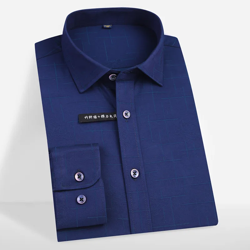 Excellent bamboo fiber elastic regular fit long sleeve business casual men print shirts soft comfortable without chest pocket
Excellent bamboo fiber elastic regular fit long sleeve business casual men print shirts soft comfortable without chest pocket