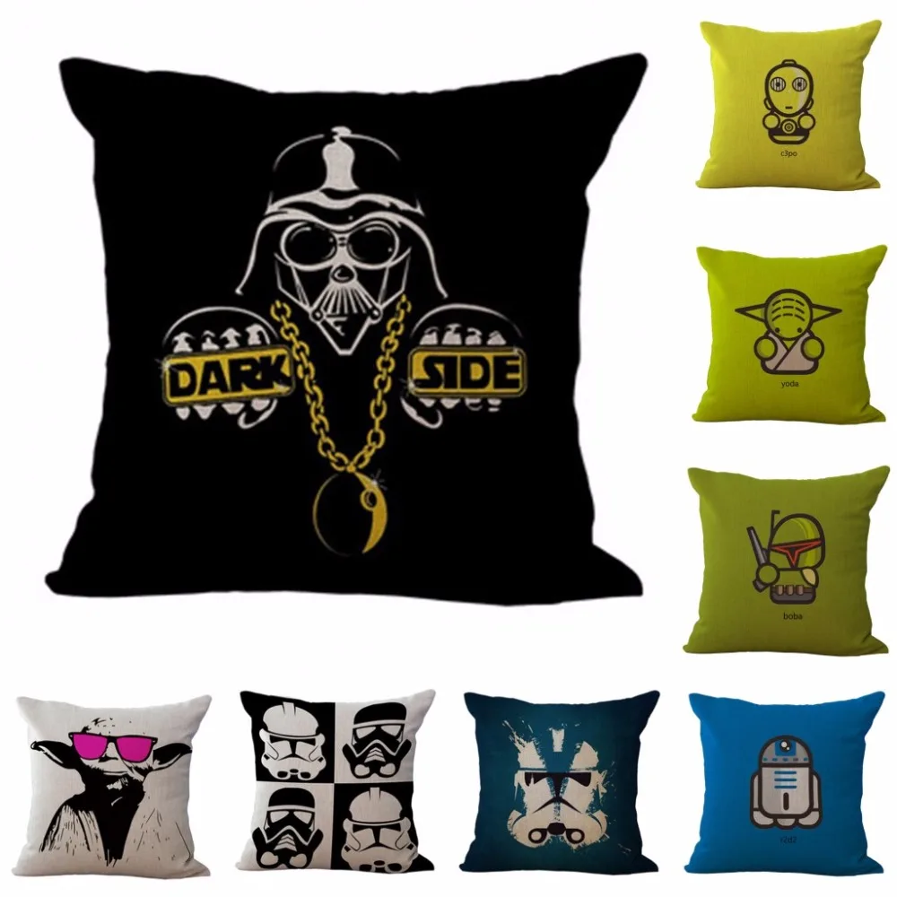 43.5x43.5cm Classic Star Wars Series Cartoon Darth Vader Yoda Sofa Bed Car Throw Pillow Home Decor Square Linen Cushion Cover
43.5x43.5cm Classic Star Wars Series Cartoon Darth Vader Yoda Sofa Bed Car Throw Pillow Home Decor Square Linen Cushion Cover