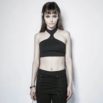 Punk Black Irregular Demon Bone Print Vest for Women Steampunk Sexy Halter Tank Tops Summer Autumn Undershirts
Punk Black Irregular Demon Bone Print Vest for Women Steampunk Sexy Halter Tank Tops Summer Autumn Undershirts