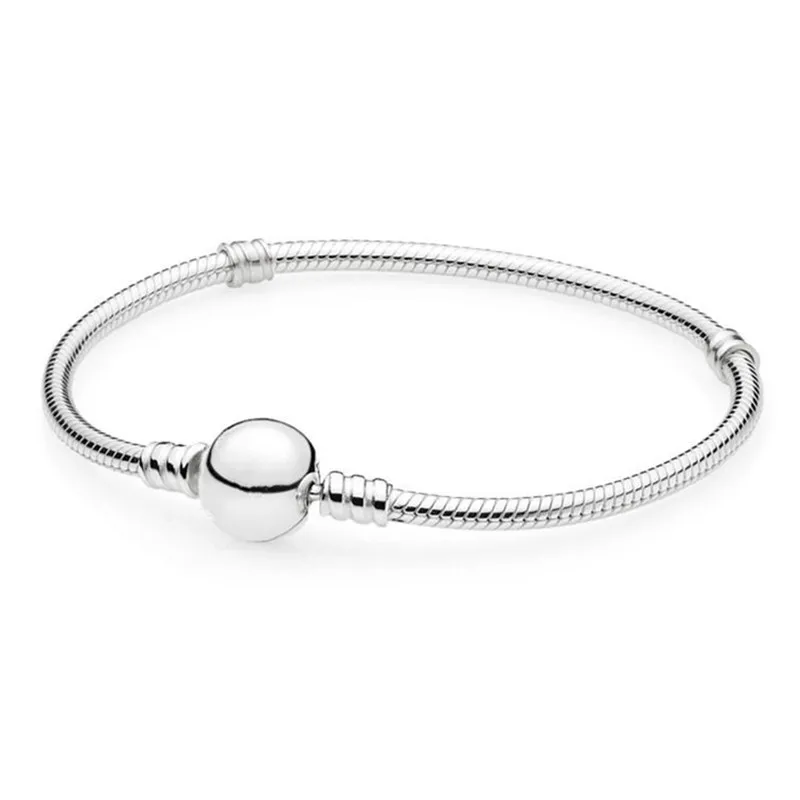 Authentic 925 Sterling Silver Bead Charm Snake Chain Fit Original Moments Smooth Clasp Pans Bracelet For Women DIY Jewelry
Authentic 925 Sterling Silver Bead Charm Snake Chain Fit Original Moments Smooth Clasp Pans Bracelet For Women DIY Jewelry