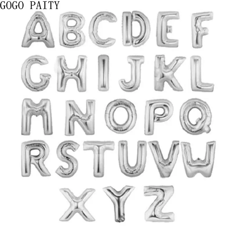 GOGO PAITY Горячие 30 дюймовые серебряные A Z буквы алюминиевый шар для дня рождения
