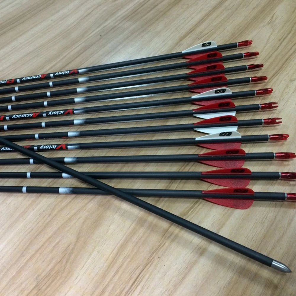 12pcs Archery Pure Carbon Arrow 30Inch ID 4.2 mm Arrows tips 80gr Vanes 1.75inch Arrows pin nock Recurve Bow Hunting vap
12pcs Archery Pure Carbon Arrow 30Inch ID 4.2 mm Arrows tips 80gr Vanes 1.75inch Arrows pin nock Recurve Bow Hunting vap