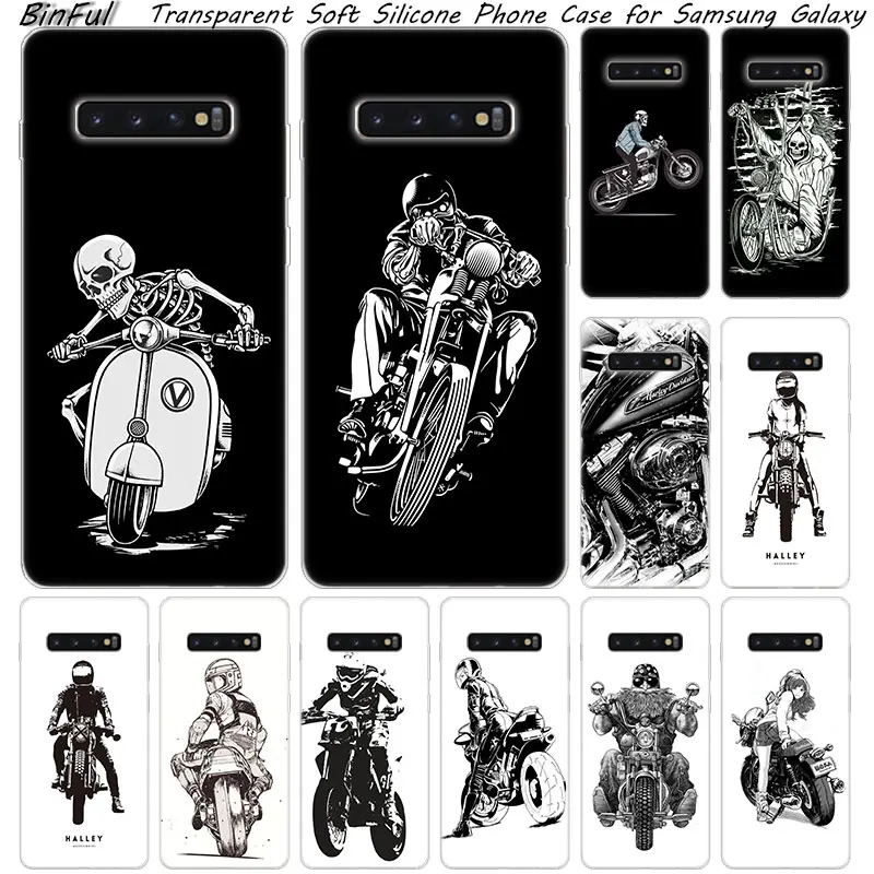 Cartoon Cool Biker motorcycle Soft Silicone Case For Samsung Galaxy S10 S9 S8 Plus S7 Edge A6 A8 Plus A7 A9 2018 A5 2017 Cover
Cartoon Cool Biker motorcycle Soft Silicone Case For Samsung Galaxy S10 S9 S8 Plus S7 Edge A6 A8 Plus A7 A9 2018 A5 2017 Cover
