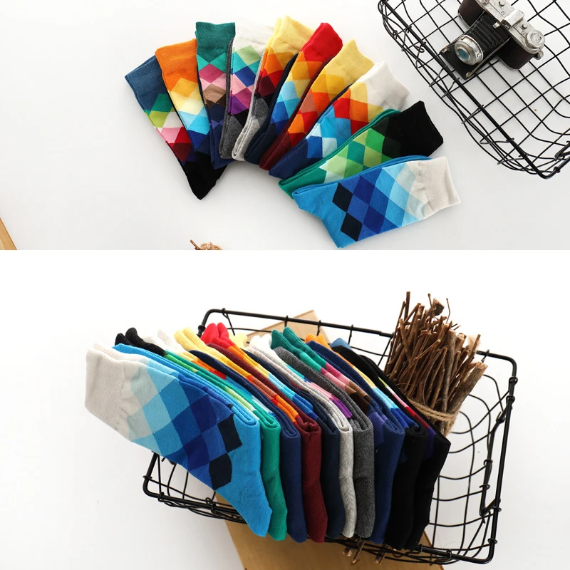 10 Pair/set Fashion Striped Plaid Gradient Color Socks Combed Cotton Long Socks for Men Colour Diamond Socks Gifts
10 Pair/set Fashion Striped Plaid Gradient Color Socks Combed Cotton Long Socks for Men Colour Diamond Socks Gifts