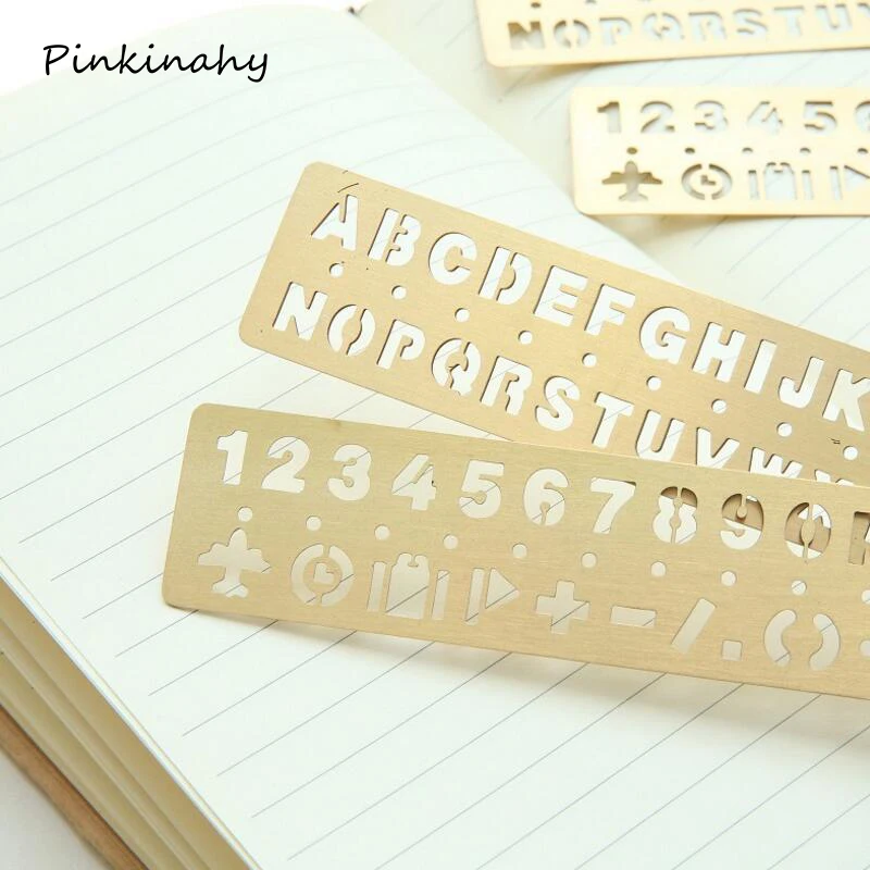 1X Metal Golden Letter Number&Alphabet&Pattern Ruler Drawing Template Multi-function Hollow out Ruler & Bookmark School Supplies
1X Metal Golden Letter Number&Alphabet&Pattern Ruler Drawing Template Multi-function Hollow out Ruler & Bookmark School Supplies