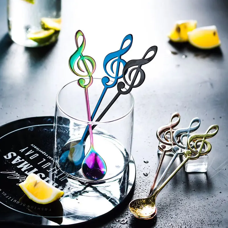 4pcs Exquisite Musical Note Coffee Spoons Stainless Steel Tea Stirring Spoons Set Sugar Ice Cream Mug Dessert Spoon Drink Tablew
4pcs Exquisite Musical Note Coffee Spoons Stainless Steel Tea Stirring Spoons Set Sugar Ice Cream Mug Dessert Spoon Drink Tablew