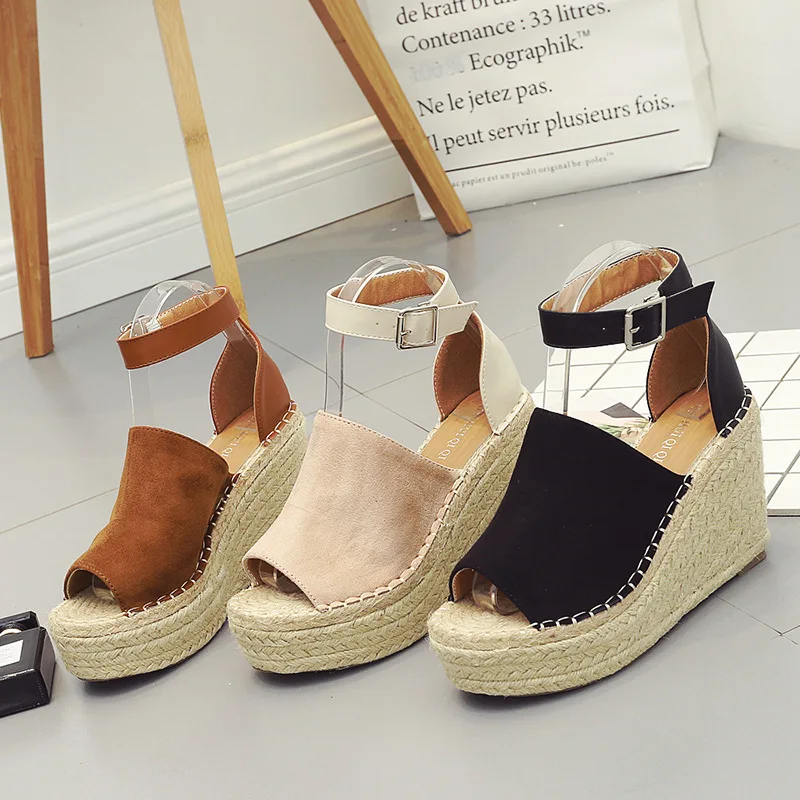 2019 autumn new fashion simple solid color wedge heel women retro style suede comfortable casual high heels
2019 autumn new fashion simple solid color wedge heel women retro style suede comfortable casual high heels
