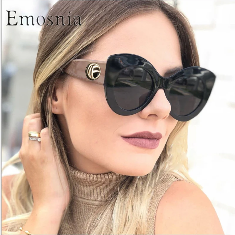 Emosina Cat Eye Sun Glasses Women Man 2018 New Fashion Big Frame Brand Gradient Designer Flat High Quality Black Colour UV400
Emosina Cat Eye Sun Glasses Women Man 2018 New Fashion Big Frame Brand Gradient Designer Flat High Quality Black Colour UV400