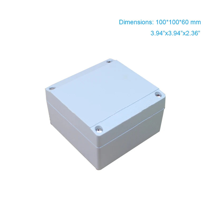 Waterproof Aluminum electrical project enclosure use as Button /Switch /Junction boxes IP67 100*100*60mm FA 43
Waterproof Aluminum electrical project enclosure use as Button /Switch /Junction boxes IP67 100*100*60mm FA 43