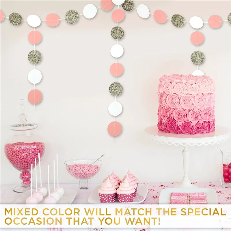 1PC 5cm*2m Bunting Hanging Garlan Round Circle String for Birthday Party Wedding Shower Room Decoration
1PC 5cm*2m Bunting Hanging Garlan Round Circle String for Birthday Party Wedding Shower Room Decoration