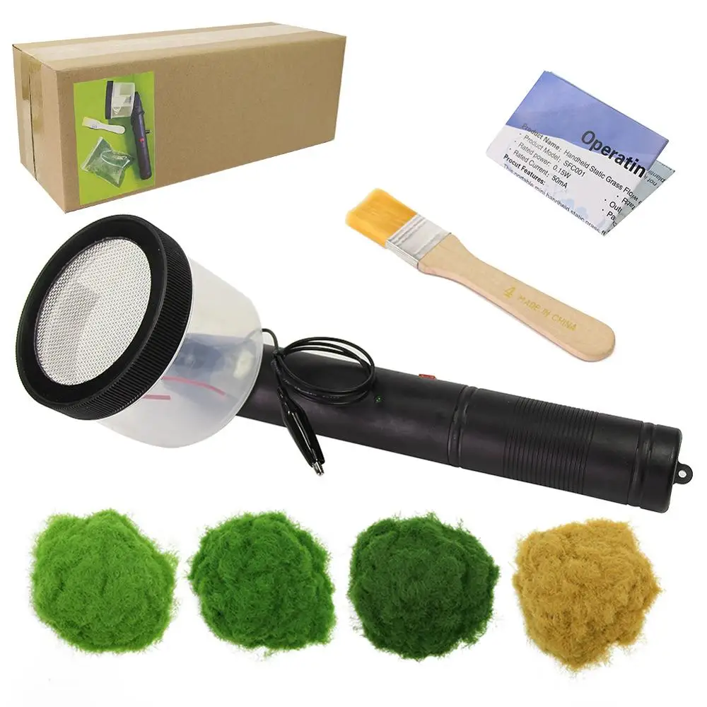 Mini Flocking Machine Static Grass Master Applicator Battery Powered 5mm 120g grass powder Train Wargames Model Tools
Mini Flocking Machine Static Grass Master Applicator Battery Powered 5mm 120g grass powder Train Wargames Model Tools