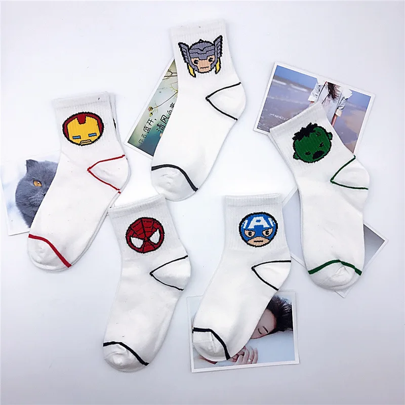 5 Pairs all cotton Spiderman Hulk Iron Man Captain America Thor funny street fashion couple super hero model children socks
5 Pairs all cotton Spiderman Hulk Iron Man Captain America Thor funny street fashion couple super hero model children socks
