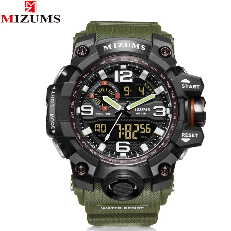 2018 MIZUMS Men's Fashion Sport Watches Men Quartz Analog Date Clock Men Luxury Brand LED Military Waterproof Men Wristwatches
2018 MIZUMS Men's Fashion Sport Watches Men Quartz Analog Date Clock Men Luxury Brand LED Military Waterproof Men Wristwatches
