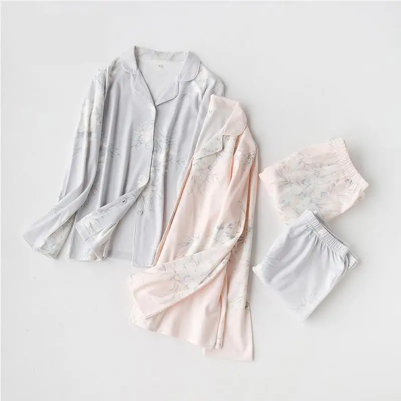 CEARPION Asian Women Autumn Spring New Pajamas Suit Elegant Long Sleeve 2 Pcs Shirt+pant Sleepwear Casual Cotton Home Clothes
CEARPION Asian Women Autumn Spring New Pajamas Suit Elegant Long Sleeve 2 Pcs Shirt+pant Sleepwear Casual Cotton Home Clothes