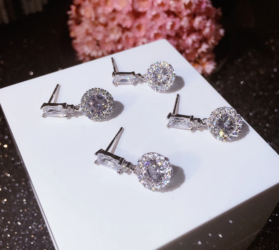 Authentic 925 Sterling Silver Classic Elegance Round And Square Earrings, Clear CZ Compatible With European Women Jewelry
Authentic 925 Sterling Silver Classic Elegance Round And Square Earrings, Clear CZ Compatible With European Women Jewelry