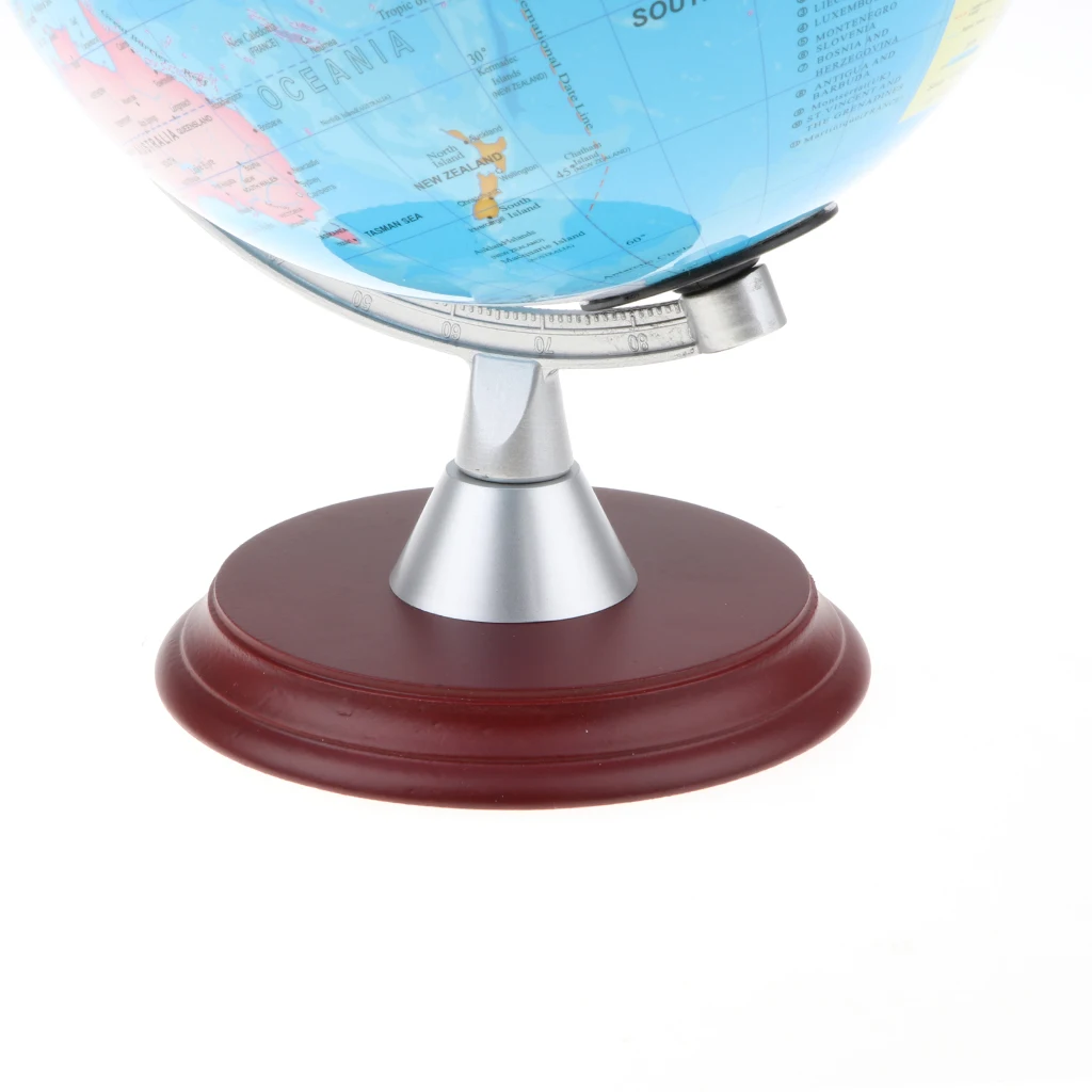 20cm Wooden Base ABS Geographical World Map Earth Ocean Globe Home/Decor Decor Supplies Educational Toy