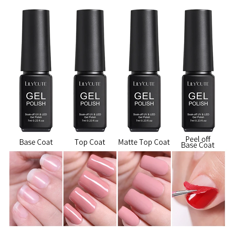 LILYCUTE 7ml Peel Off Base Coat Top Coat Long Lasting Soak Off Nail Gel Polish Matte Effect Protection Nail Art Care Tools
LILYCUTE 7ml Peel Off Base Coat Top Coat Long Lasting Soak Off Nail Gel Polish Matte Effect Protection Nail Art Care Tools