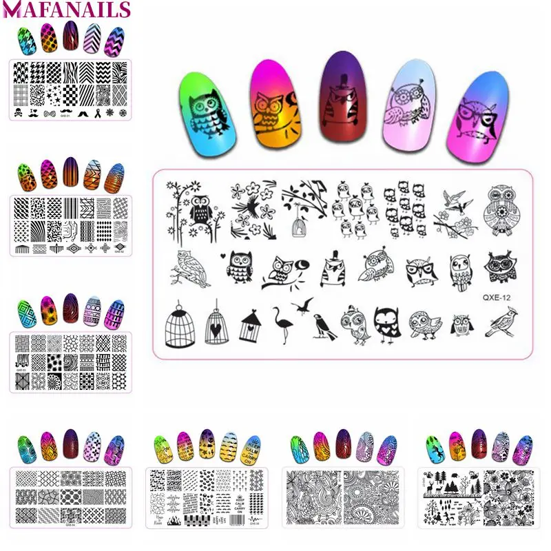 20 Designs Option Rectangle Stamping Plates Flower/ Starfish/ Lips/ Owl Pattern Image Stamp Template Plates Stencils QXE (1-20)
20 Designs Option Rectangle Stamping Plates Flower/ Starfish/ Lips/ Owl Pattern Image Stamp Template Plates Stencils QXE (1-20)
