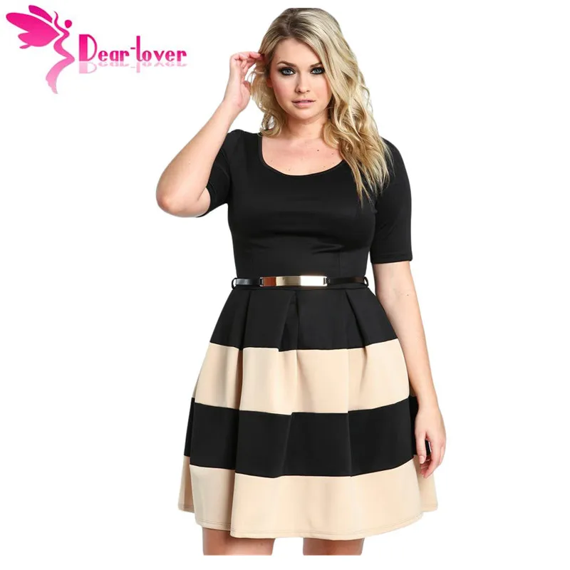 Dear-Lover Women Work Wear Short Sleeve A Line Burgundy Stripes Detail Belted Plus Size Skater Dress Vestido LC22806
Dear-Lover Women Work Wear Short Sleeve A Line Burgundy Stripes Detail Belted Plus Size Skater Dress Vestido LC22806