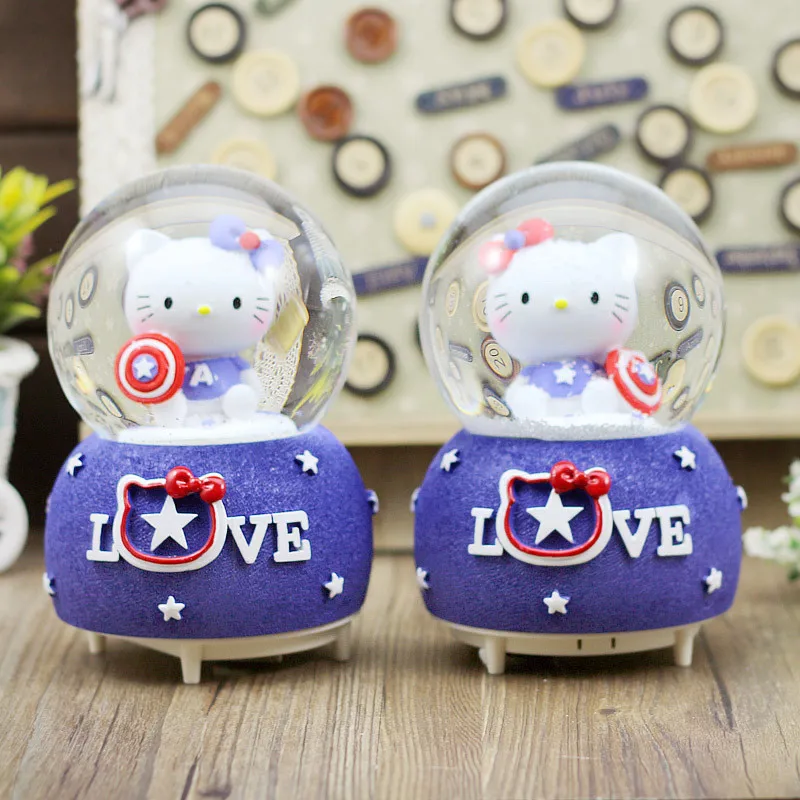 Hello Kitty LED Light Crystal Ball Music Box Rotary snow globe Music Boxes Swivel carrossel Music Box para Princess Girl gift
Hello Kitty LED Light Crystal Ball Music Box Rotary snow globe Music Boxes Swivel carrossel Music Box para Princess Girl gift