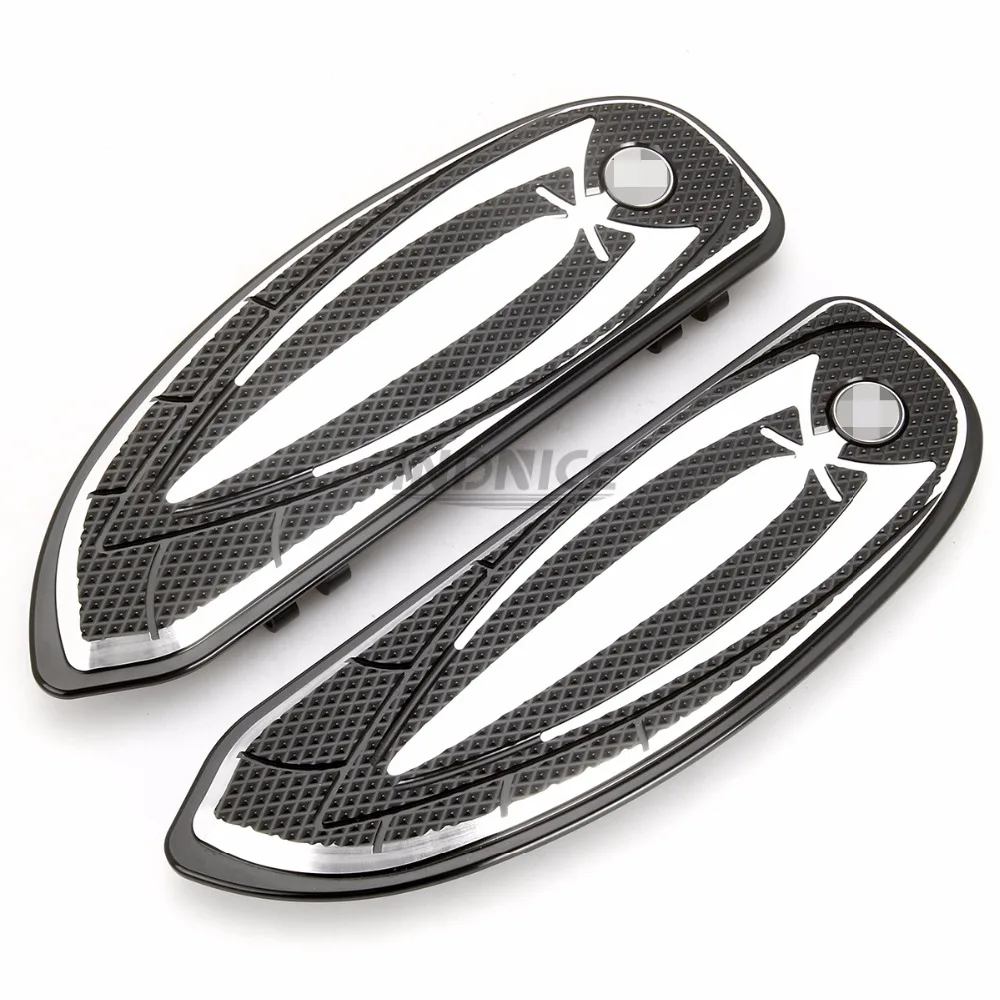 Black Front CNC Cut Driver Stretched Floorboards Harley Dyna footboards Electra Glide Fatboy Softail foot board Touring 86-18
Black Front CNC Cut Driver Stretched Floorboards Harley Dyna footboards Electra Glide Fatboy Softail foot board Touring 86-18