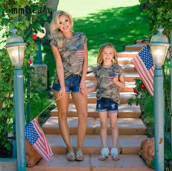 Family Matching Mother Daughter Outfits Summer Short Sleeve Camouflage Independence Day T-shirt Women Kids Blouse Tee
Family Matching Mother Daughter Outfits Summer Short Sleeve Camouflage Independence Day T-shirt Women Kids Blouse Tee