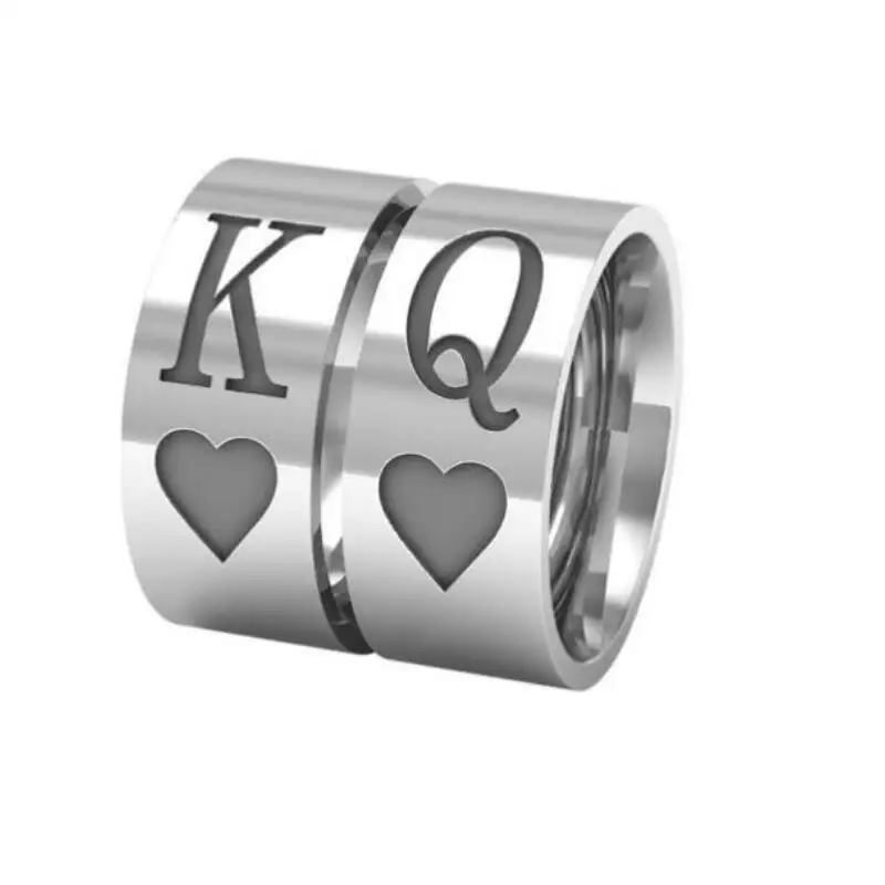2019 creative new stainless steel couple ring with ring unique gift wedding jewelry K Q ring couple K, Q sold separately
2019 creative new stainless steel couple ring with ring unique gift wedding jewelry K Q ring couple K, Q sold separately