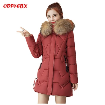 New bf Harajuku fur collar down cotton jacket ladies medium long female plus size autumn and winter thicken cotton coat women 
New bf Harajuku fur collar down cotton jacket ladies medium long female plus size autumn and winter thicken cotton coat women