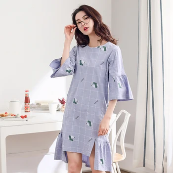 Brand New 100% Cotton Women's Nightgown Lounge Nightdress Femme Sleepwear Casual Nightwear Loose Nightgowns Fashion Sleepshirts
Brand New 100% Cotton Women's Nightgown Lounge Nightdress Femme Sleepwear Casual Nightwear Loose Nightgowns Fashion Sleepshirts