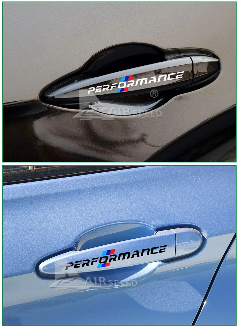 Airspeed Car Stickers M Performance Auto Sticker Door Handle Decal Accessories for BMW E46 F30 E90 E60 F20 F10 E36 E39 E87 E70 (7)