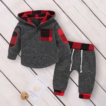 Newborn Baby Girls Boys Clothes Warm Hooded Long Sleeve Plaid Sweatshirt+Pants 2PCS Outfits Toddler Girl Clothes Set 0-3 Years
Newborn Baby Girls Boys Clothes Warm Hooded Long Sleeve Plaid Sweatshirt+Pants 2PCS Outfits Toddler Girl Clothes Set 0-3 Years