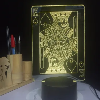 7 Colors Poker King 3D LED Lamp Illusion Lights Easter Decoration Flash LED For Table Desk Night Light With USB Touch Party Deco
7 Colors Poker King 3D LED Lamp Illusion Lights Easter Decoration Flash LED For Table Desk Night Light With USB Touch Party Deco