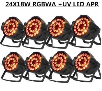 8PCS/ 24X18W RGBWA+UV LED PAR Light dmx512 control DJ light professional stage equipment led wash light
8PCS/ 24X18W RGBWA+UV LED PAR Light dmx512 control DJ light professional stage equipment led wash light
