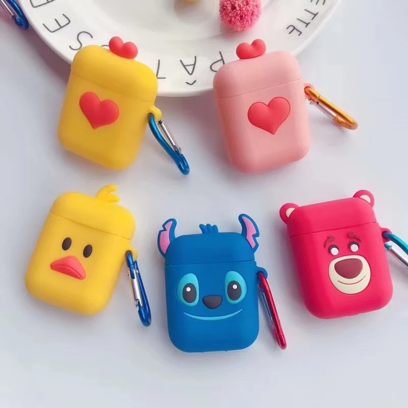 Cute 3D Cartoon Stitch Mickey Minnie West Sesame Street Duck silicone Bluetooth Wireless Earphone Case For Apple AirPods Box
Cute 3D Cartoon Stitch Mickey Minnie West Sesame Street Duck silicone Bluetooth Wireless Earphone Case For Apple AirPods Box