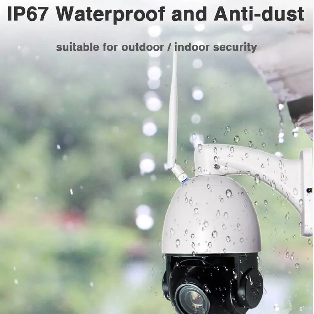 HD 1080P Wifi Outdoor Waterproof IP Camera Wireless 22X Zoom PTZ Control Monitor Night Vision Motion Detection Security Camera
HD 1080P Wifi Outdoor Waterproof IP Camera Wireless 22X Zoom PTZ Control Monitor Night Vision Motion Detection Security Camera