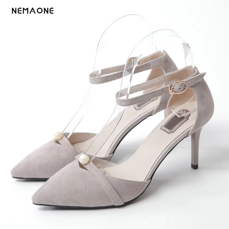 NEMAONE NEW STYLE POINTED TOE PUMPS THICK HEEL NATURAL KID SUEDE WOMEN SHOES STRAP HIGH HEEL
NEMAONE NEW STYLE POINTED TOE PUMPS THICK HEEL NATURAL KID SUEDE WOMEN SHOES STRAP HIGH HEEL