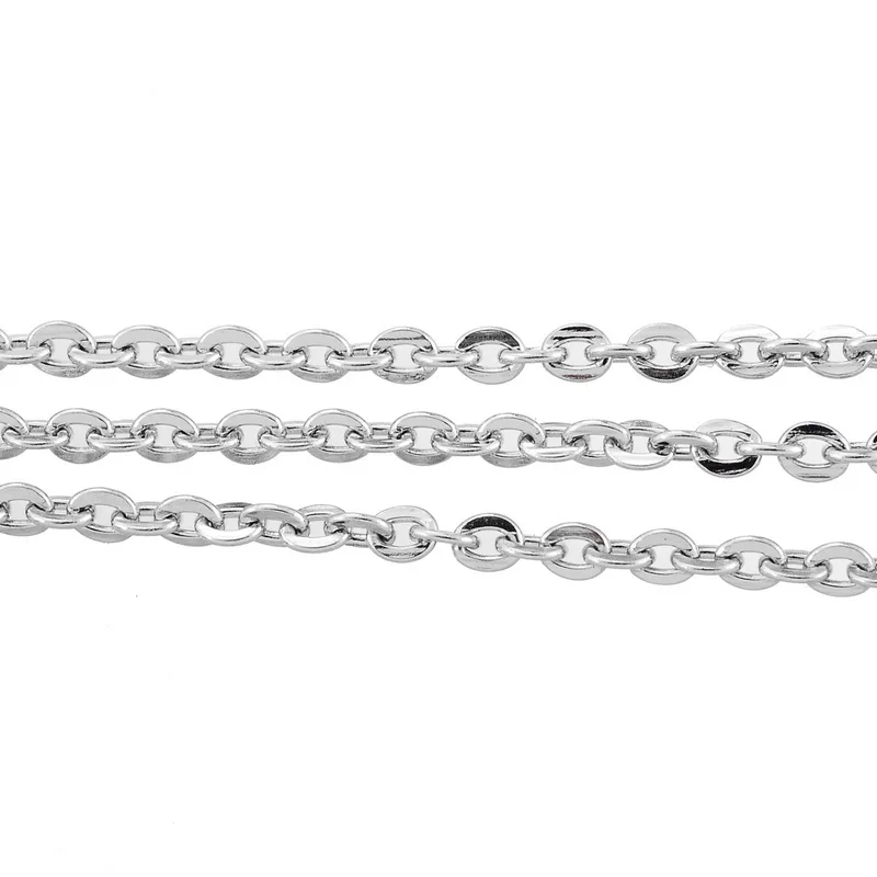 LASPERAL 10M Silver Tone Stainless Steel Cable Chain For Necklace Bracelet Women Men Necklace Chain DIY Jewelry Findings 3x2.5mm
LASPERAL 10M Silver Tone Stainless Steel Cable Chain For Necklace Bracelet Women Men Necklace Chain DIY Jewelry Findings 3x2.5mm