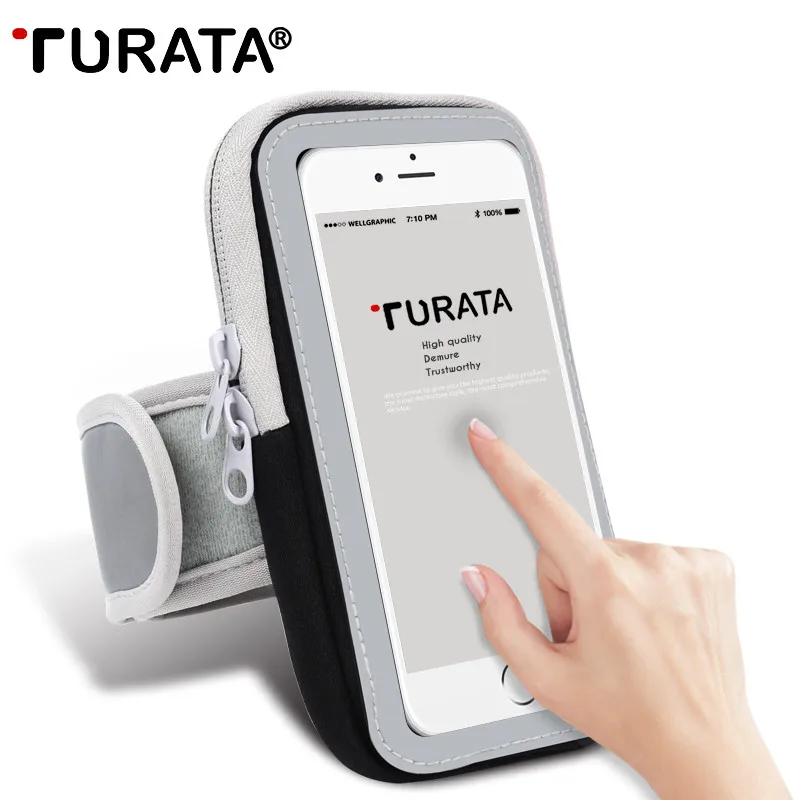 Turata 4 7 "Универсальный для пробежки наручный ремешок сумка iPhone 4S 5 5S SE 6 S