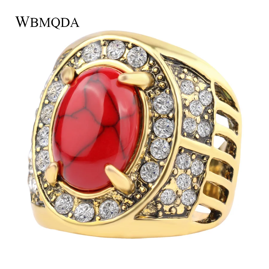 Luxury Big Gold Wedding Ring Men Indian Jewelry Vintage Red Green Stone Crystal Rings For Women Accessories
Luxury Big Gold Wedding Ring Men Indian Jewelry Vintage Red Green Stone Crystal Rings For Women Accessories