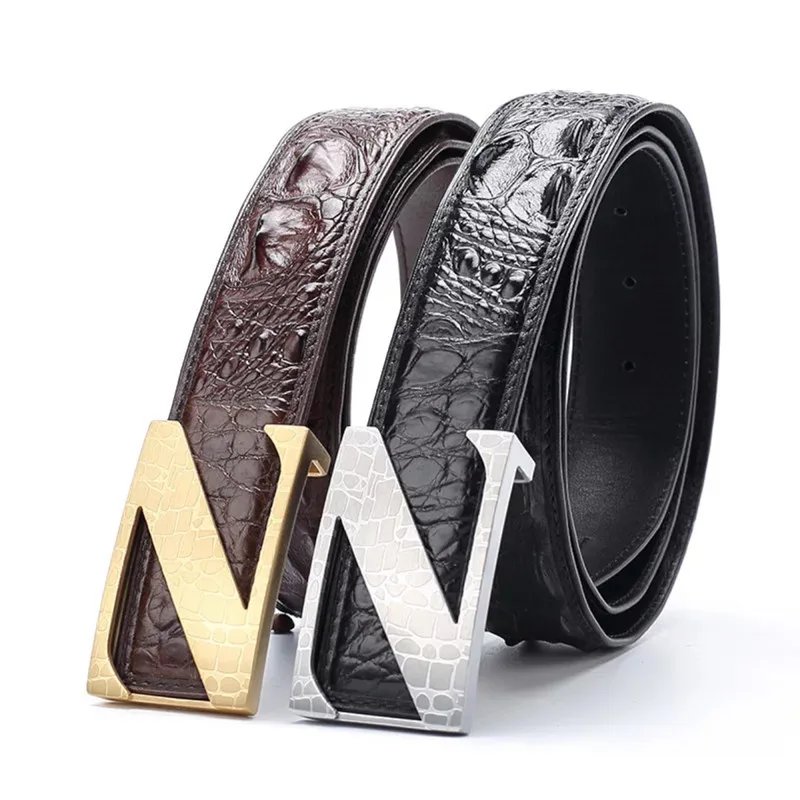Luxury Designer Genuine Alligator Bone Skin Belt For Men Stainless Steel Smooth Buckle Male Belt Real Crocodile Leather Man Belt
Luxury Designer Genuine Alligator Bone Skin Belt For Men Stainless Steel Smooth Buckle Male Belt Real Crocodile Leather Man Belt