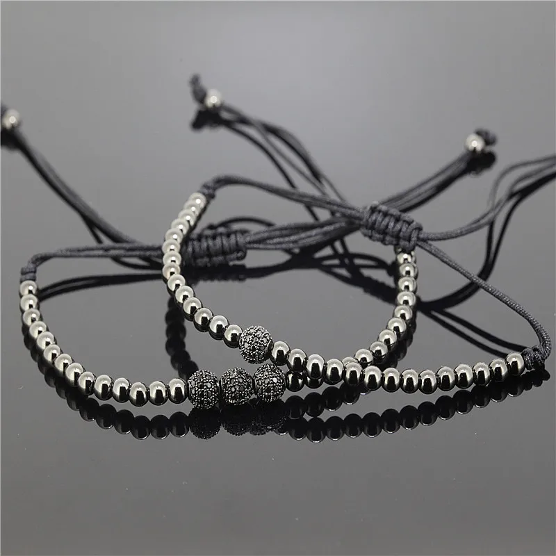 2PCS Charm Anil Arjandas Macrame Bracelet Fit Men 4mm Copper Beads & 6mm Micro Pave CZ Briading Adjustable Bracelet
2PCS Charm Anil Arjandas Macrame Bracelet Fit Men 4mm Copper Beads & 6mm Micro Pave CZ Briading Adjustable Bracelet