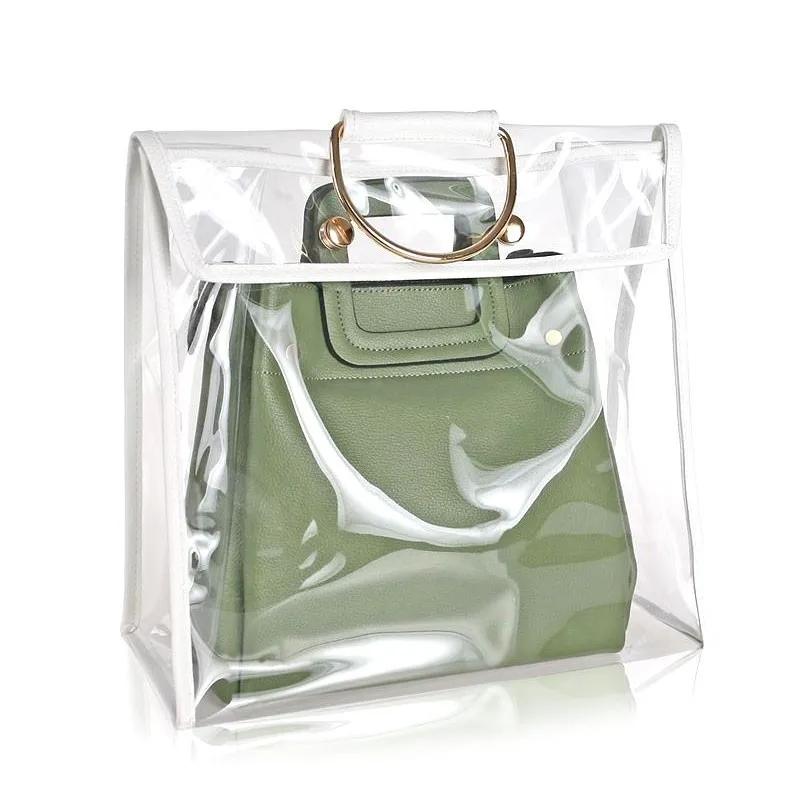 New Fashion Clear Beach Bags Women Handbags Designer Transparent Bag Female Tote Shoulder Bags Big Dust-proof Protector Bag Sac
New Fashion Clear Beach Bags Women Handbags Designer Transparent Bag Female Tote Shoulder Bags Big Dust-proof Protector Bag Sac