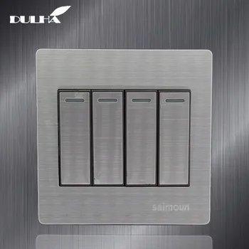 4 Gang 2 Way Light Wall Switch 10A 110~250V 220V Electrical Push Button Lamp Switches Luxury Satin Metal Stainless steel Panel
4 Gang 2 Way Light Wall Switch 10A 110~250V 220V Electrical Push Button Lamp Switches Luxury Satin Metal Stainless steel Panel