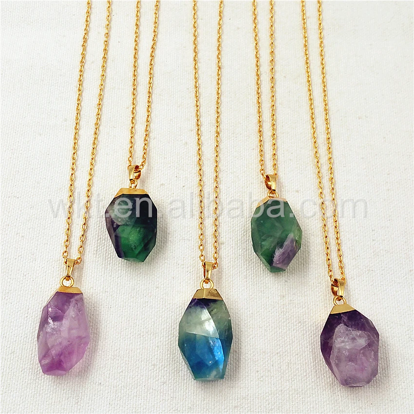 WT-N788 Exclusive Faceted Fluorite Necklace for Women Jewelry natural fluorite rainbow faceted stone fashion gold chain necklace
WT-N788 Exclusive Faceted Fluorite Necklace for Women Jewelry natural fluorite rainbow faceted stone fashion gold chain necklace