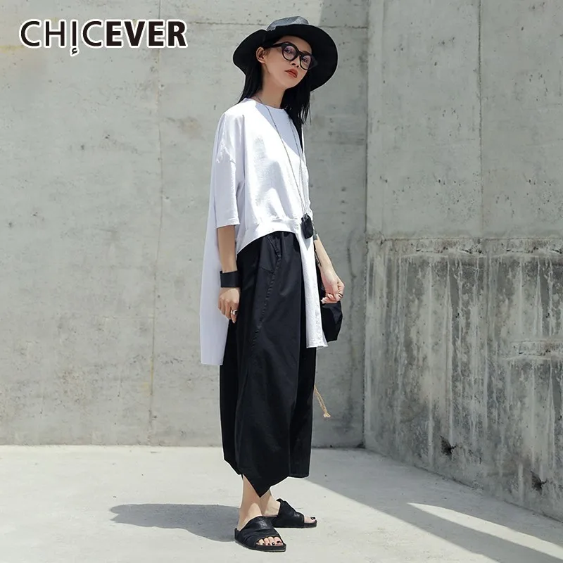 CHICEVER Summer Casual Solid White Women T-shirt O Neck Half Sleeve Loose Slim Irregular Hem Female Long Tops 2019 Fashion New
CHICEVER Summer Casual Solid White Women T-shirt O Neck Half Sleeve Loose Slim Irregular Hem Female Long Tops 2019 Fashion New