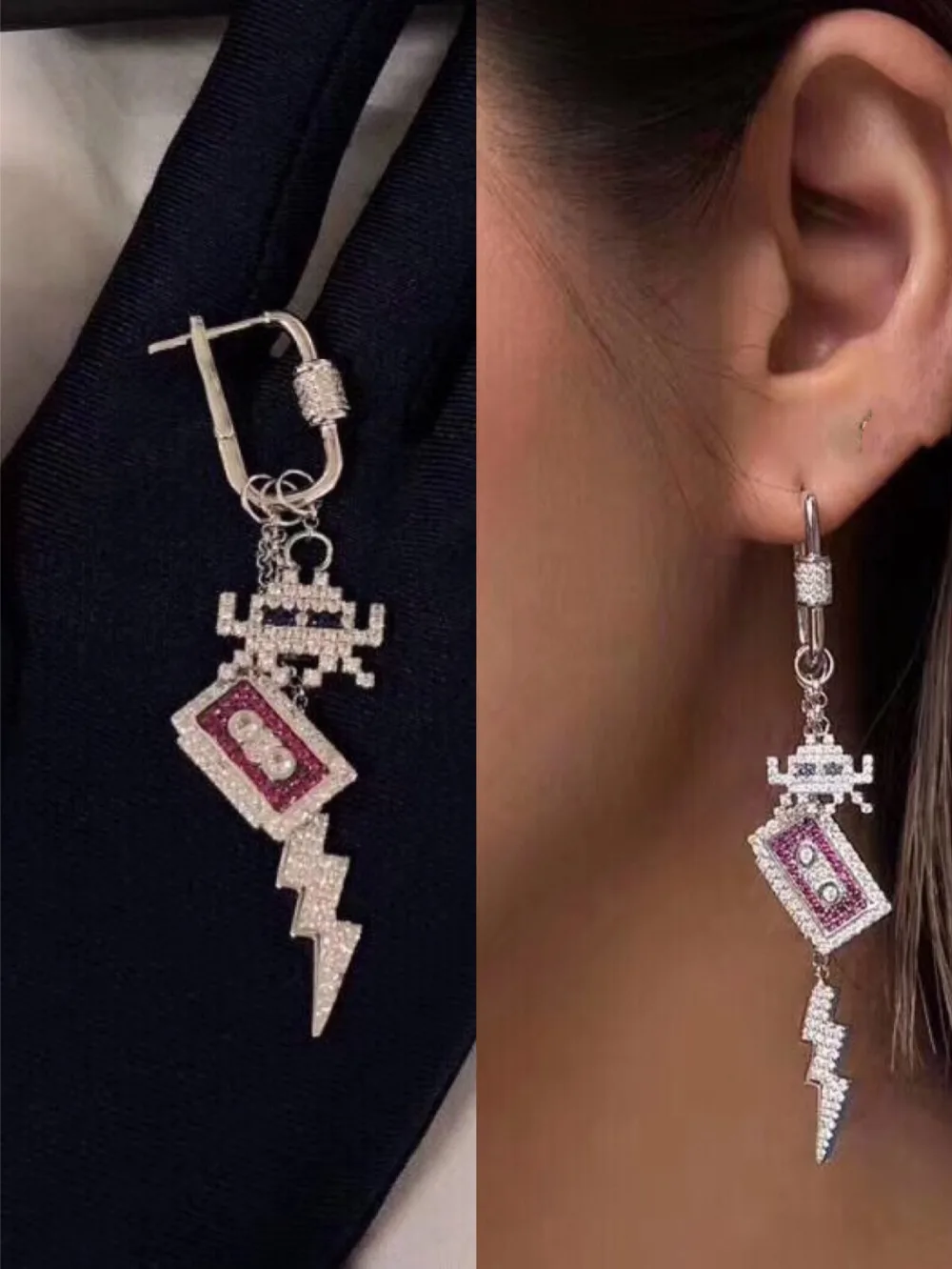 Trendy Single pink Tassels Cubic Zirconia Long Pendant Wedding Party Earrings for women jewelry
Trendy Single pink Tassels Cubic Zirconia Long Pendant Wedding Party Earrings for women jewelry